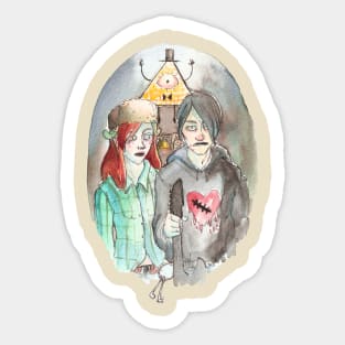 American gravity gothic Sticker